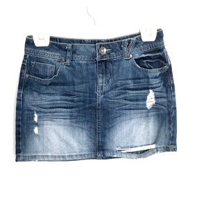 Denim mini skirt